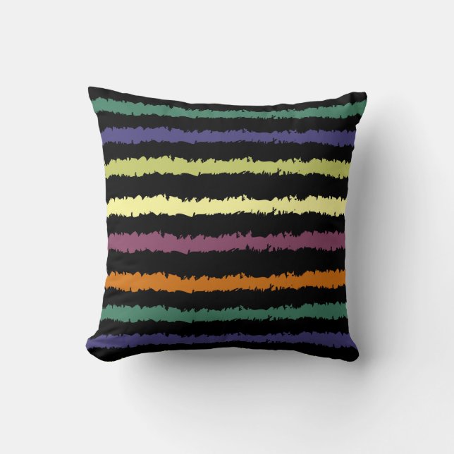 Colourful Floral Pattern Throw Pillow (Front)