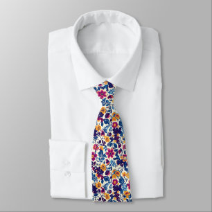Colourful Floral Pattern Tie