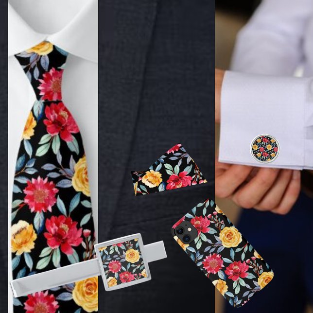 Colourful Floral Pattern                           Tie (Creator Uploaded)