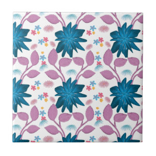 Colourful floral pattern  tile