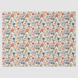 Colourful Floral Pattern Tissue Paper