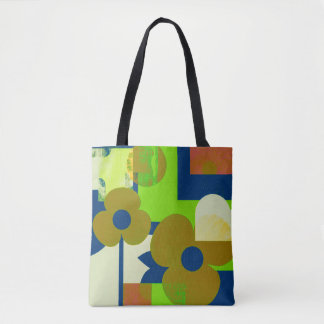 Colourful Floral Pattern Tote Bag – Cute Vibrant F
