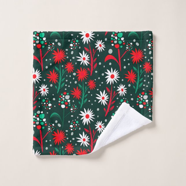 Colourful Floral Pattern Wash Cloth (Wash Cloth)