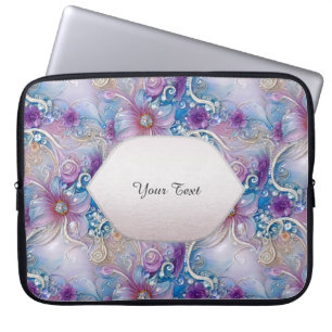 Colourful Floral Pearly Gems Laptop Sleeve