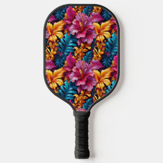 Colourful Floral Pickleball Paddle - Patterned