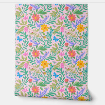 Colourful Floral Retro Cute Funny Girly Pastel Pin