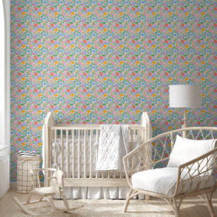 Colourful Floral Retro Cute Funny Girly Pastel Pin Wallpaper