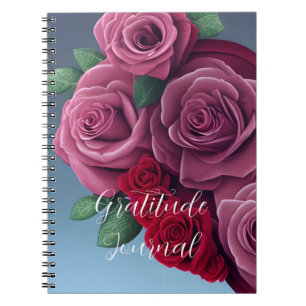 Colourful Floral Roses Heart Journal