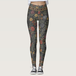 Colourful Floral Rug Pattern Leggings