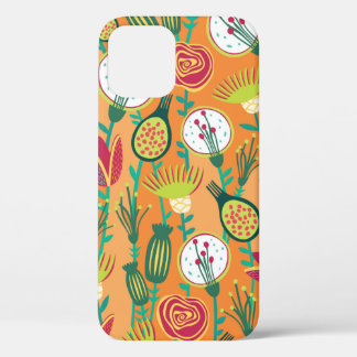 Colourful floral seamless pattern iPhone 12 case