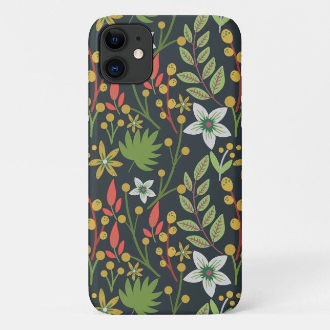 Colourful floral seamless pattern flowers and leav Case-Mate iPhone case (Back)