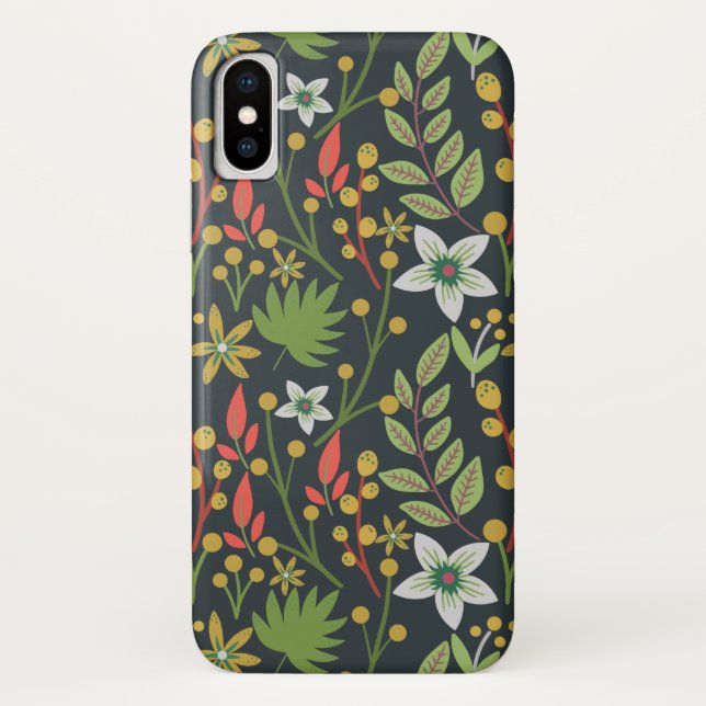 Colourful floral seamless pattern flowers and leav Case-Mate iPhone case (Back)