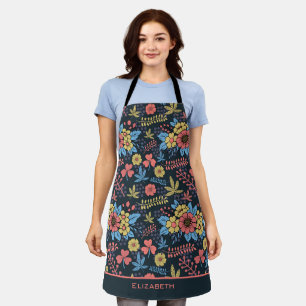 Colourful floral seamless pattern personalized nam apron