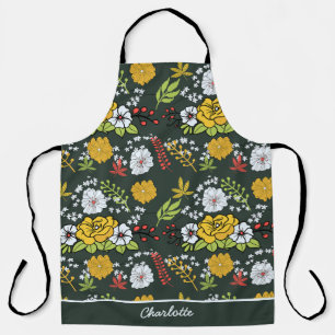Colourful floral seamless pattern personalized nam apron