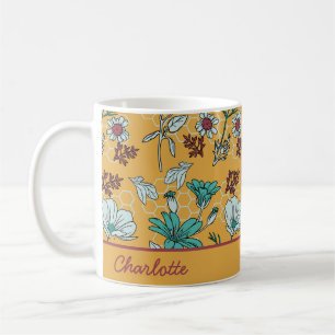 Colourful floral seamless pattern personalized nam coffee mug