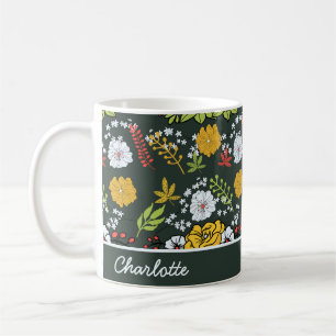 Colourful floral seamless pattern personalized nam coffee mug