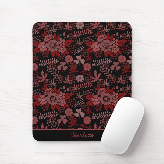 Colourful floral seamless pattern personalized nam mouse pad (With Mouse)