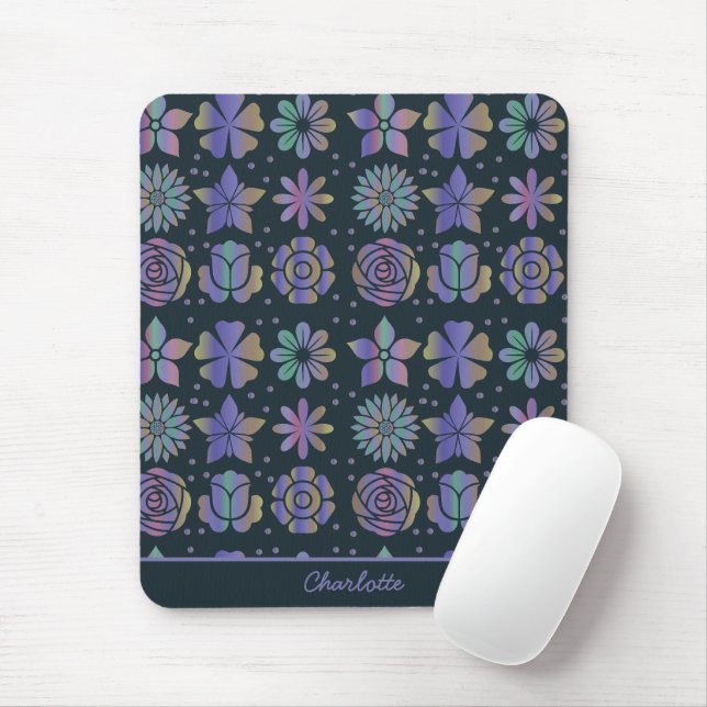 Colourful floral seamless pattern personalized nam mouse pad (With Mouse)