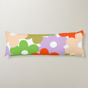 Colourful Floral Simple Tropical Flower Pattern  Body Pillow