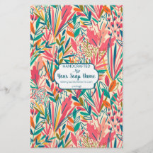 Colourful Floral Soap Wrap - Flyer Paper