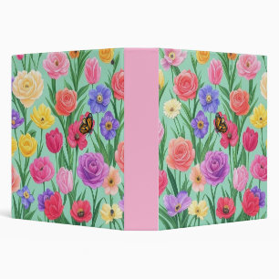 Colourful Floral/Spring Rose Binder