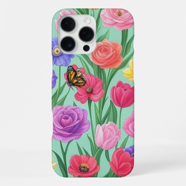 Colourful Floral/Spring Rose iPhone Case (Back)