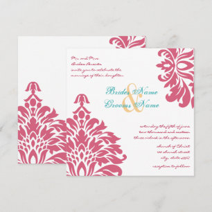 Colourful Floral Spring Wedding Invitation