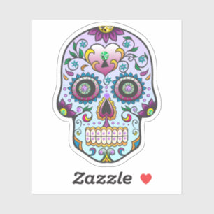 Colourful floral sugar skull no.3