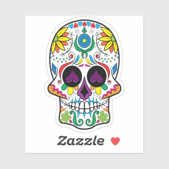 Colourful floral sugar skull no.4 (Sheet)