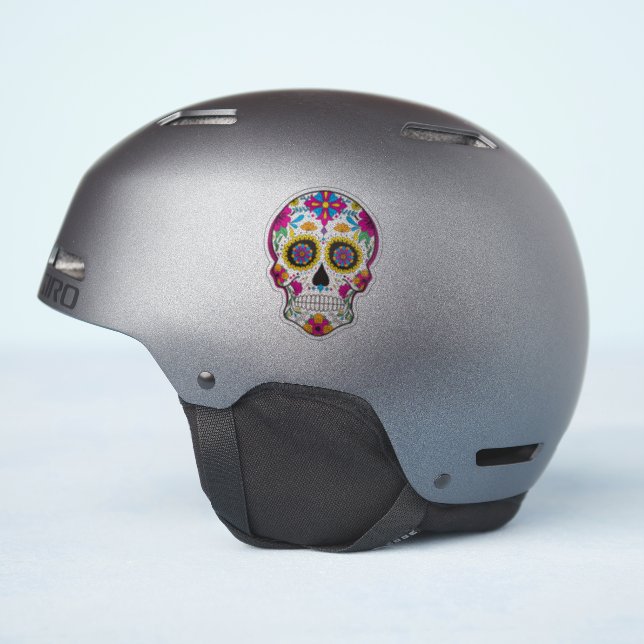 Colourful floral sugar skull no. 6 (Helmet Side)