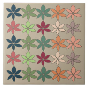 Colourful Floral Tile