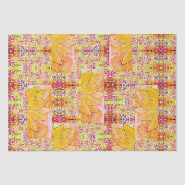 Colourful Floral  Tissue Paper (Front)