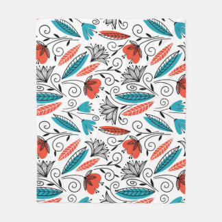 Colourful floral: vibrant seamless pattern. fleece blanket