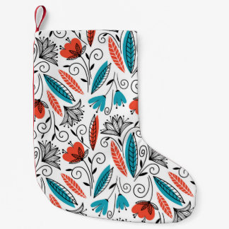 Colourful floral: vibrant seamless pattern. small christmas stocking