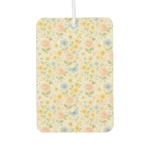 Colourful Floral vintage pattern with butterflies Air Freshener