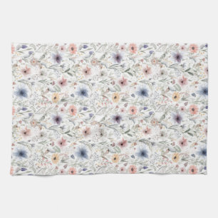 Colourful Floral Watercolor Styl Botanica Towel Se