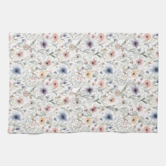 Colourful Floral Watercolor Styl Botanica Towel Se