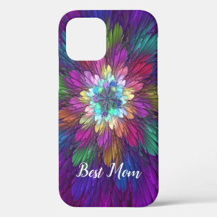 Colourful Flower Abstract Fractal Art Best Mom iPhone 12 Case