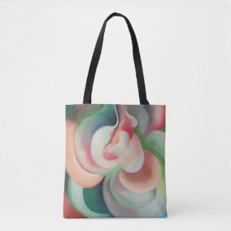 Colourful flower abstract painting Georgia O'Keeff Tote Bag