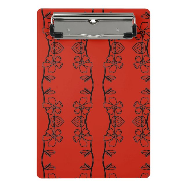 Colourful flower and veggies art  mini clipboard (Front)