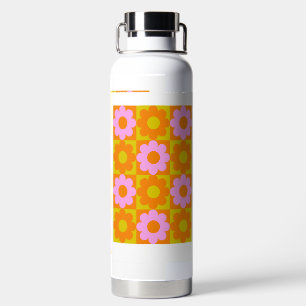 Colourful Flower Art Design Water Bottle