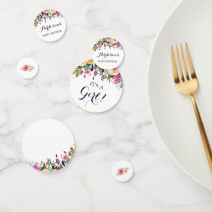 Colourful Flower Baby Shower Table Confetti