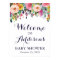 Colourful Flower Baby Shower Welcome Sign Poster