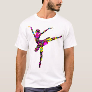 Colourful Flower Ballerina For Ballet T-Shirt