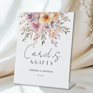 Colourful, Flower Bouquet CARDS & GIFTS Pedestal Sign