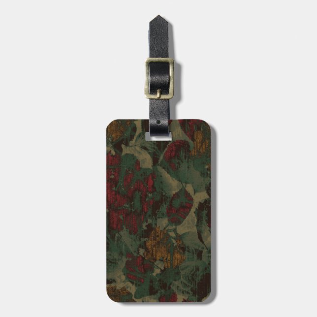 Colourful flower camouflage pattern luggage tag (Front Vertical)