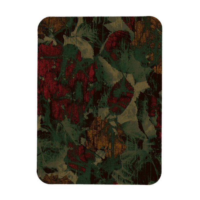Colourful flower camouflage pattern magnet (Vertical)