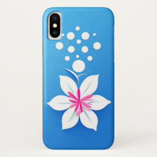 Colourful Flower Composition on Blue Background Case-Mate iPhone Case