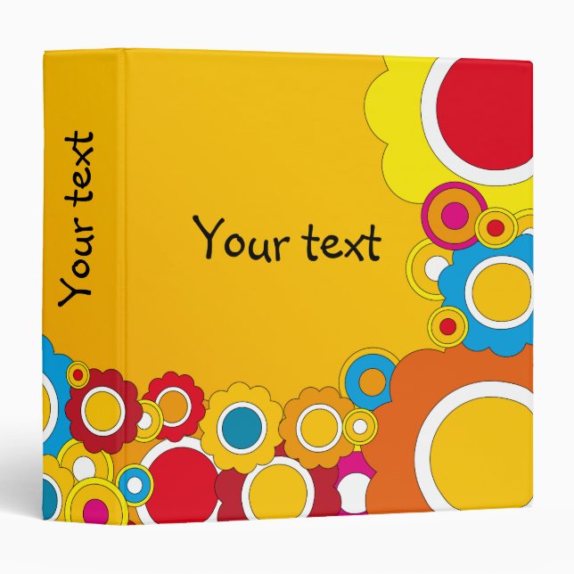 Colourful flower design binder (Front/Spine)