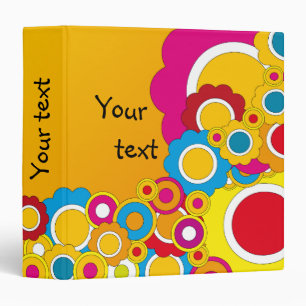 Colourful flower design binder